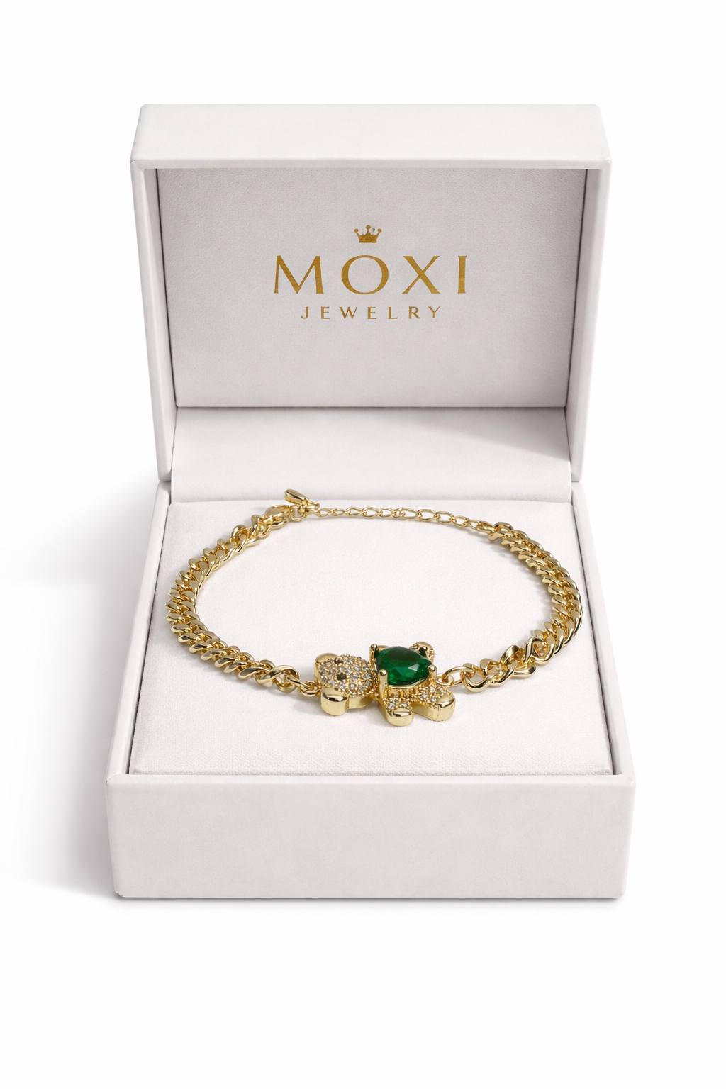 Moxi J Bracelet Teddy Bear in Yellow Gold,