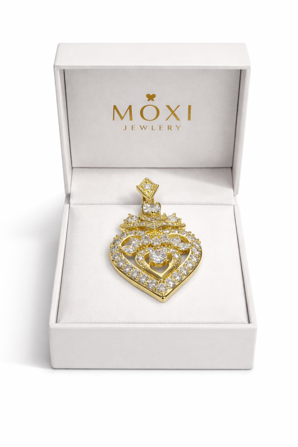 Moxi J  Pendant Necklace  Heart in Yellow Gold,