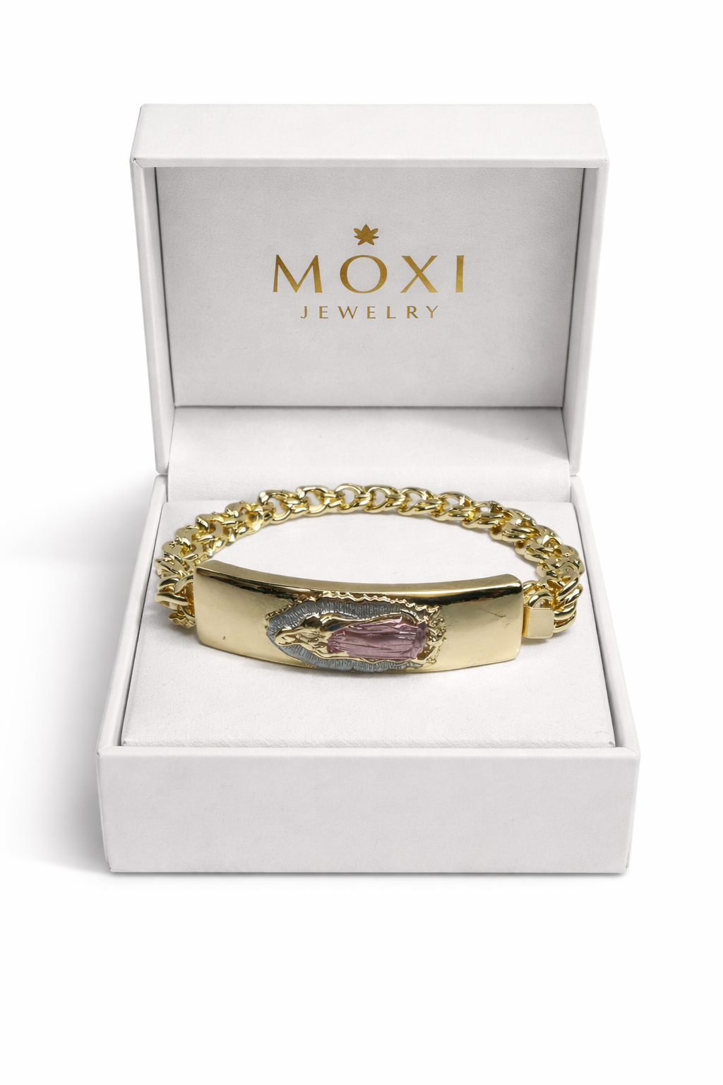 Moxi J ID Bracelet Guadalupe in Yellow Gold,