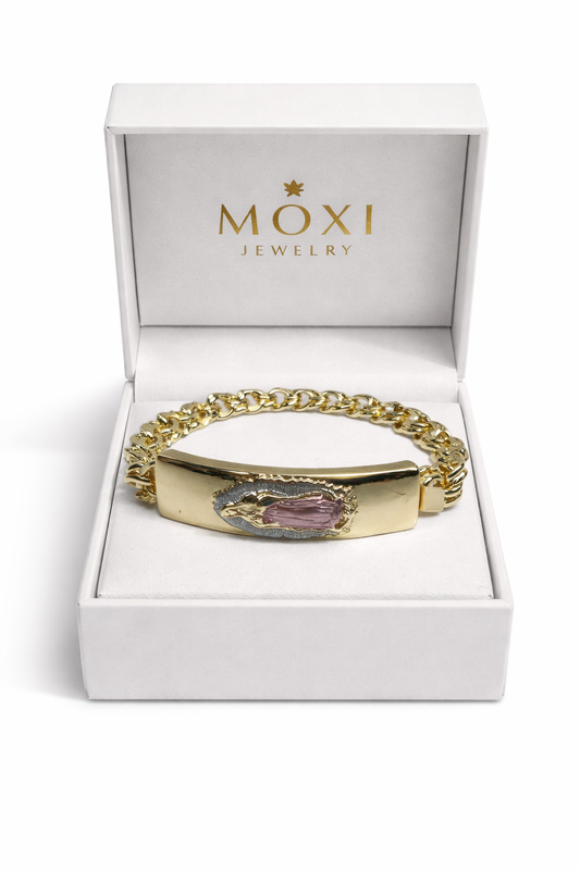 Moxi J ID Bracelet Guadalupe in Yellow Gold,