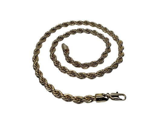 Oro Laminado Basic Necklace, Gold Filled Style Rope Design, Polished, Golden Finish, 04.213.0103.22