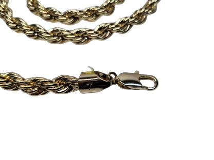 Oro Laminado Basic Necklace, Gold Filled Style Rope Design, Polished, Golden Finish, 04.213.0103.22