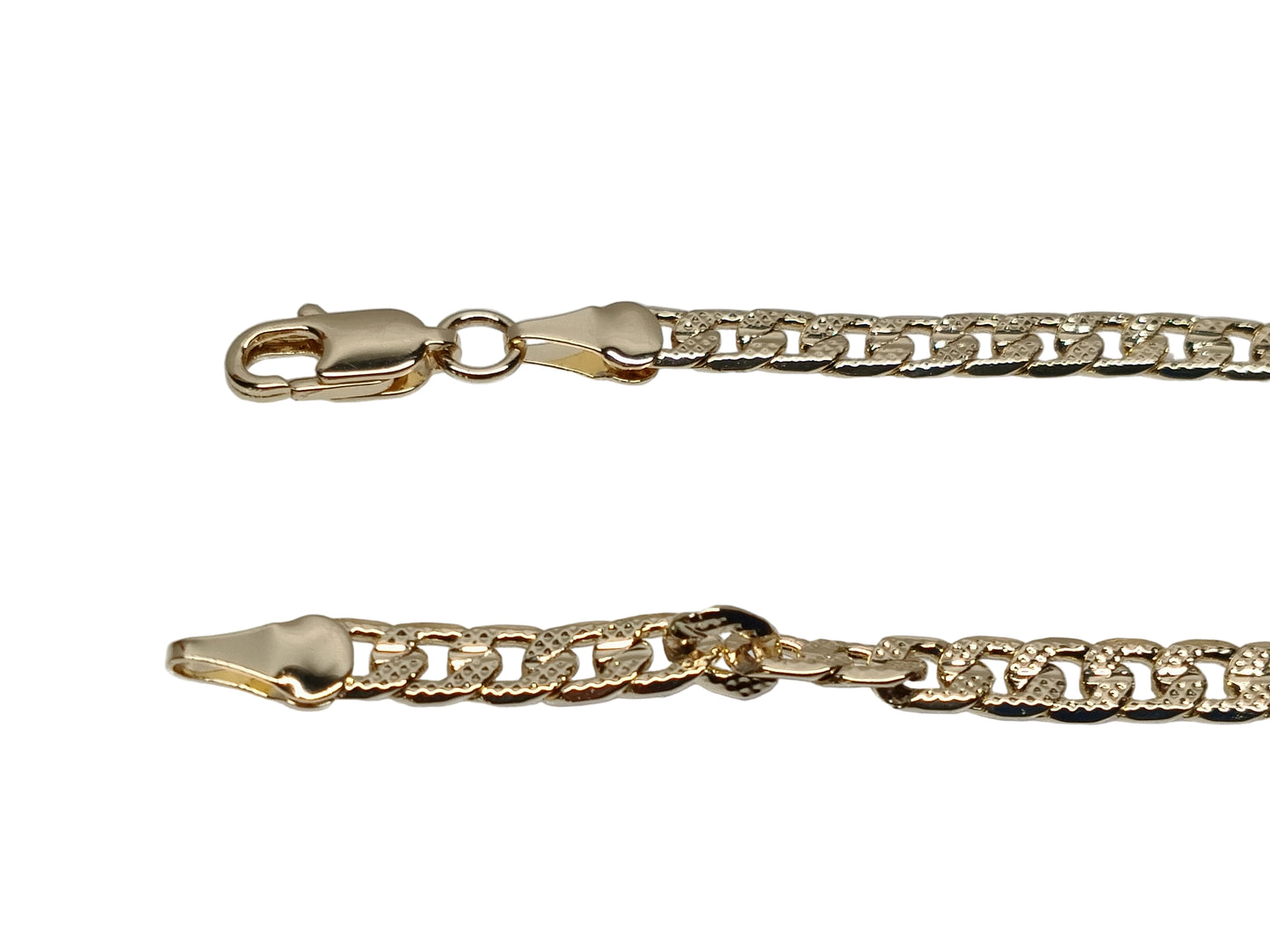 Oro Laminado Basic Necklace, Gold Filled Style Curb Design, Polished, Golden Finish, 04.213.0237.20