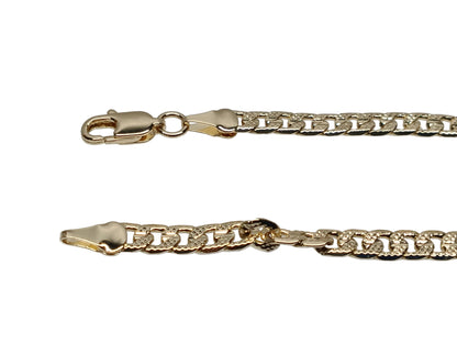 Oro Laminado Basic Necklace, Gold Filled Style Curb Design, Polished, Golden Finish, 04.213.0237.20