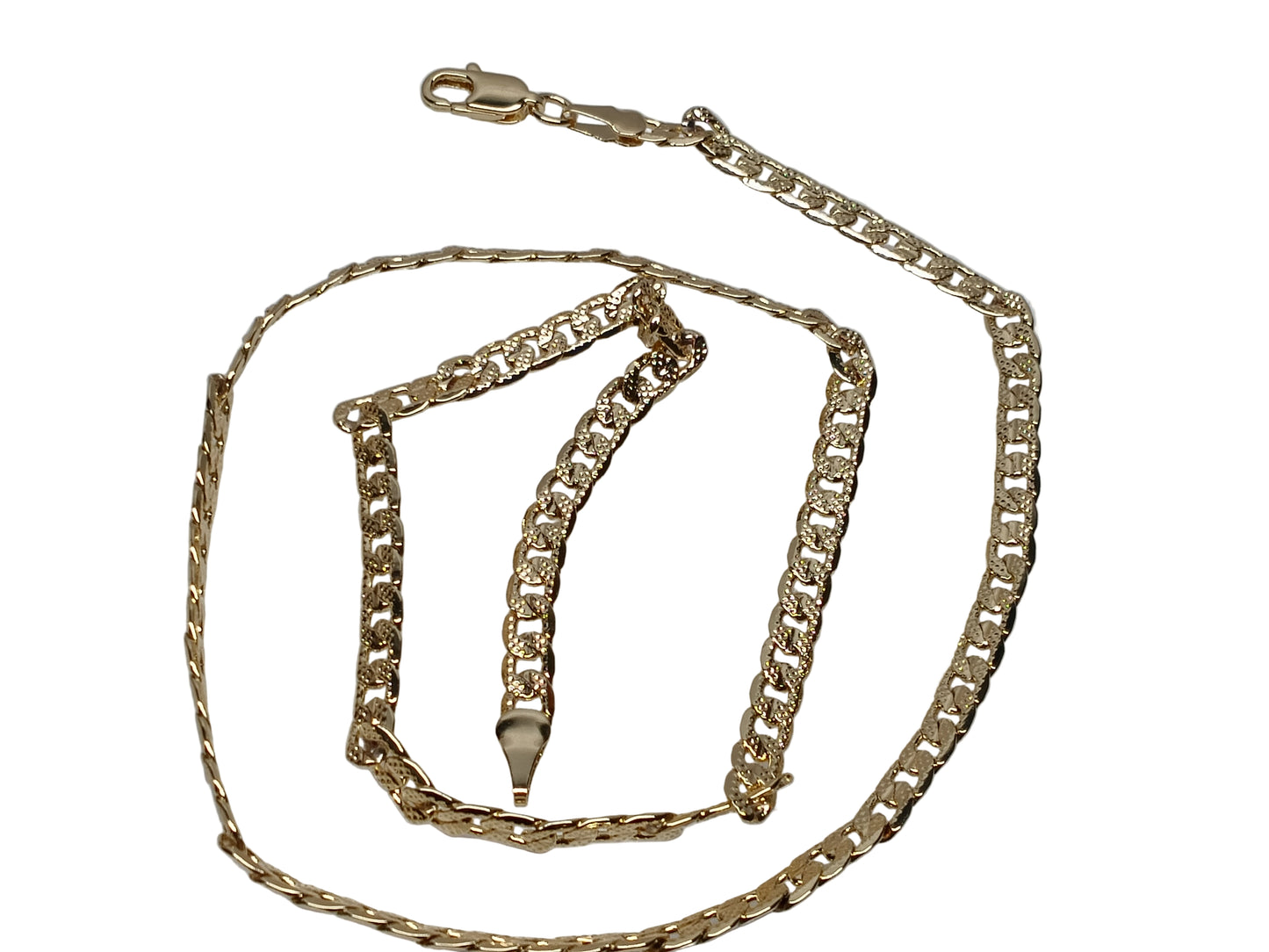 Oro Laminado Basic Necklace, Gold Filled Style Curb Design, Polished, Golden Finish, 04.213.0237.20
