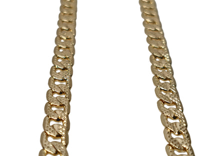 Oro Laminado Basic Necklace, Gold Filled Style Curb Design, Polished, Golden Finish, 04.213.0237.20