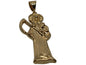 Oro Laminado Religious Pendant, Gold Filled Style Santa Muerte Design, Polished, Golden Finish, 05.185.0010.2