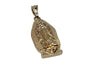 Oro Laminado Religious Pendant, Gold Filled Style Guadalupe Design, Polished, Golden Finish, 05.351.0127